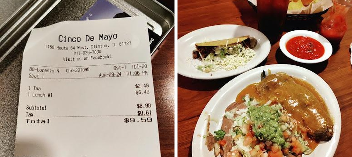 Cinco De Mayo Mexican Restaurant Menu